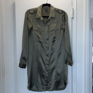 Club Monaco 100% silk shirt dress
